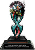 Zombie Fun Run Tribal Flames Colorix Acrylic Trophy - 7 inch [TACR7-TF-ZMBFNRN-Q]