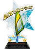 Wind Surfing Shattered Star Colorix Acrylic Trophy- 8.5 inch [TACR85-STR-WNDSRF-Q]