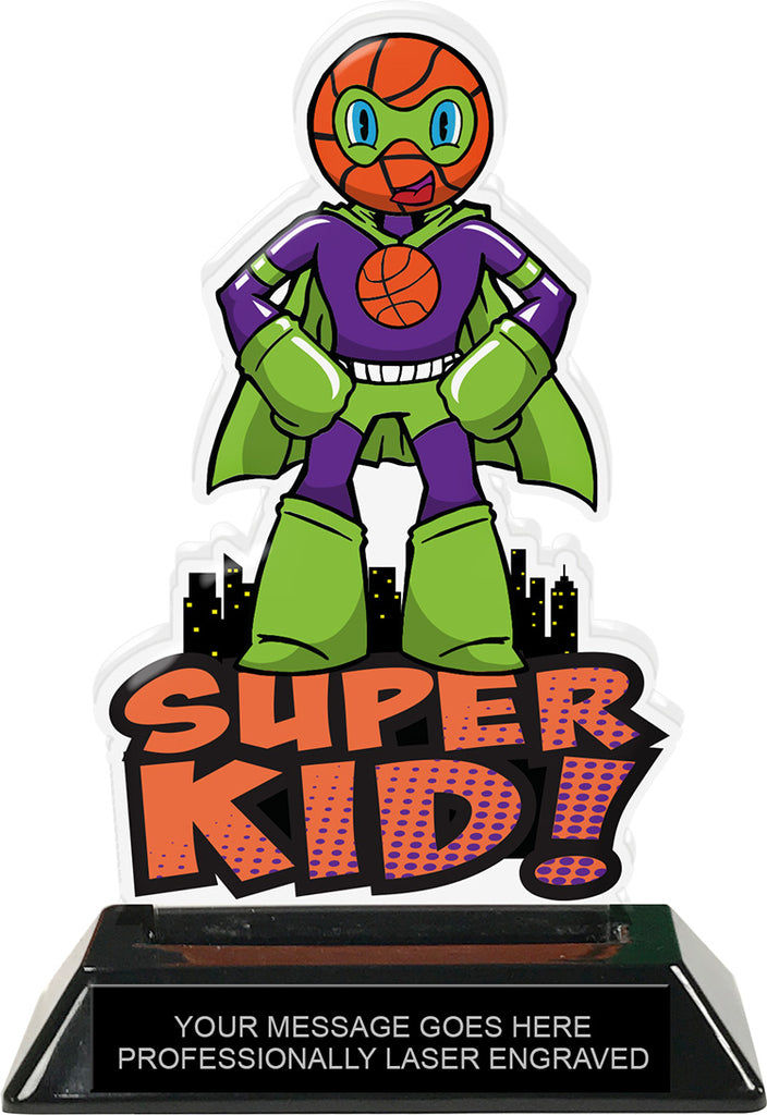 Basketball Super Kid Acrylic Trophy- 6.5 inch [TACR65-SHKD-BKM-Q]