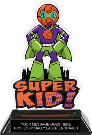 Basketball Super Kid Acrylic Trophy- 6.5 inch [TACR65-SHKD-BKM-Q]