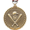 2.75 in Baseball Wreath Framed Medal [M311-BS]