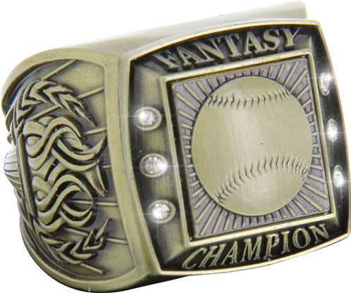 Fantasy Baseball Rings Fantasy Champion Ring with Activity Insert- Baseball Gold [RGSJ-G-FANC ...