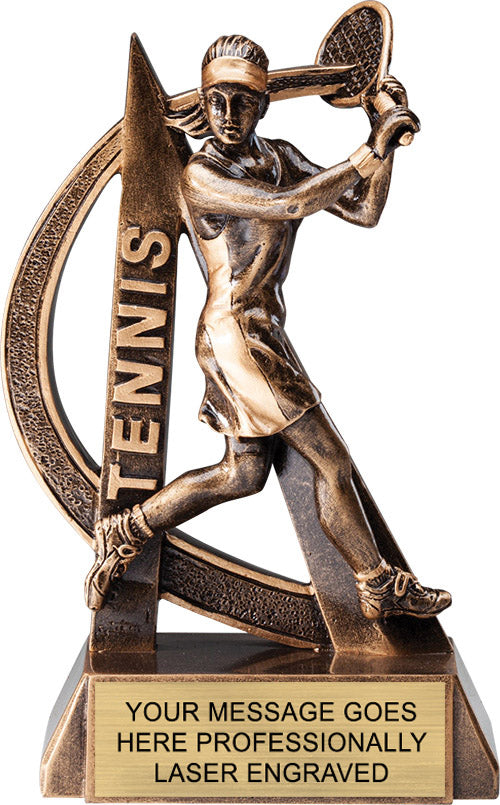 Tennis Female Ultra-Action - 6.5" Resin Trophy [RMUA6-TNF]