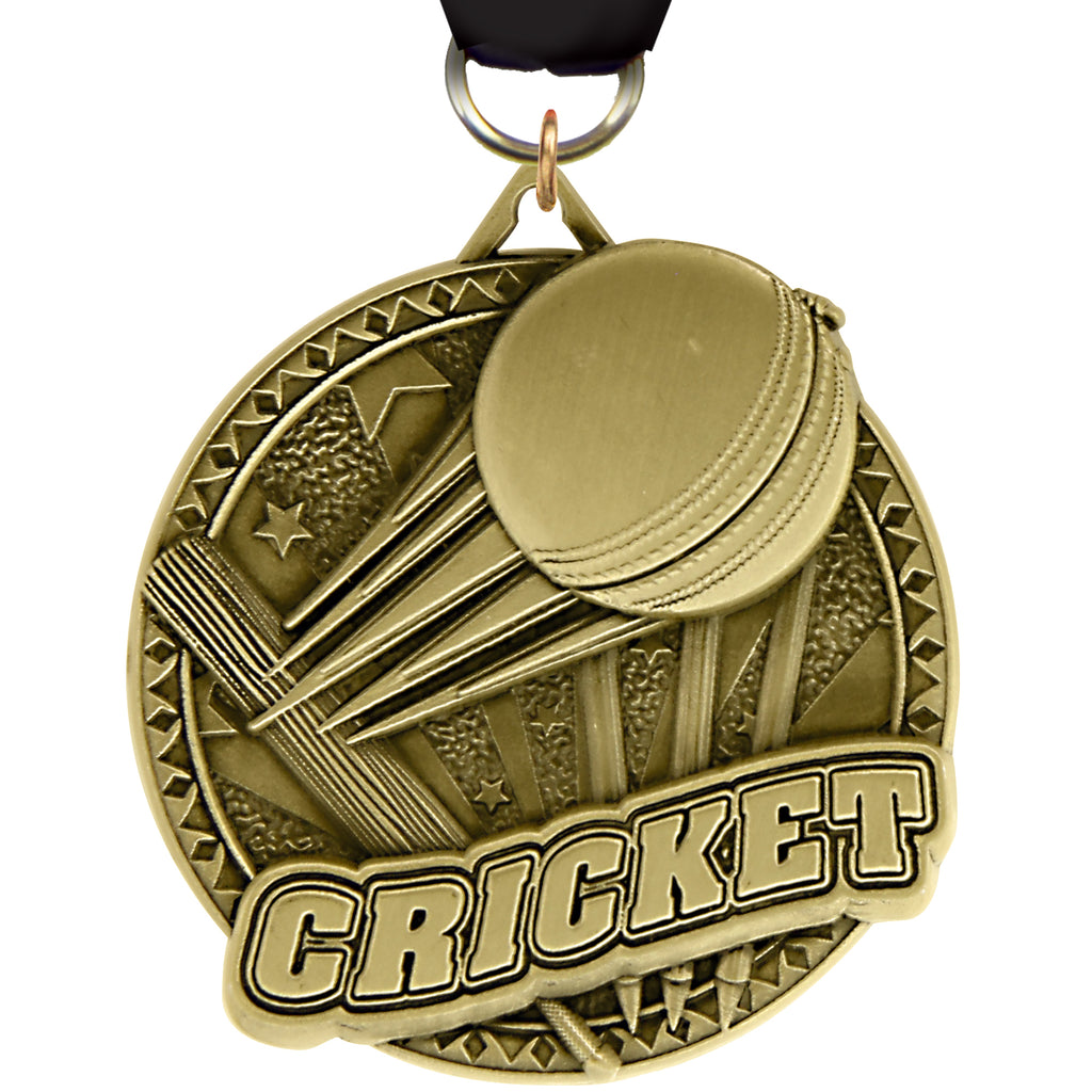2" Cricket Ultra-Impact 3-D Medal [MDTD2-CRKT]
