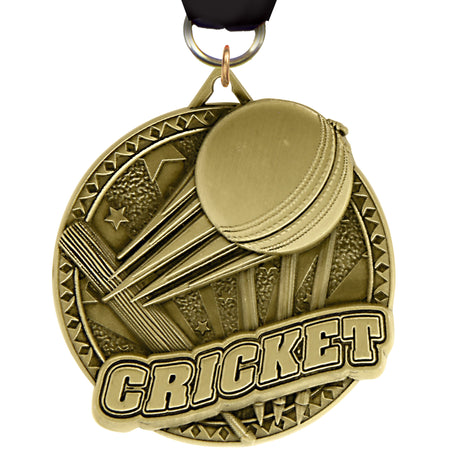 2" Cricket Ultra-Impact 3-D Medal [MDTD2-CRKT]