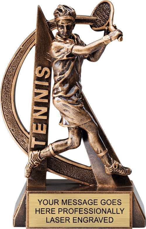 Tennis Male Ultra-Action - 6.5" Resin Trophy [RMUA6-TNM]