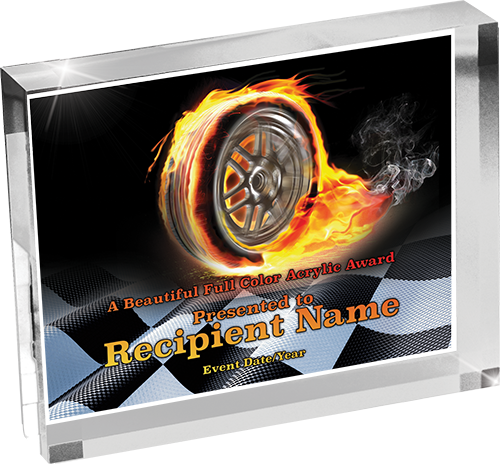 Auto/ Racing Horizontal Vibrix Acrylic Award [A43BH-RC]