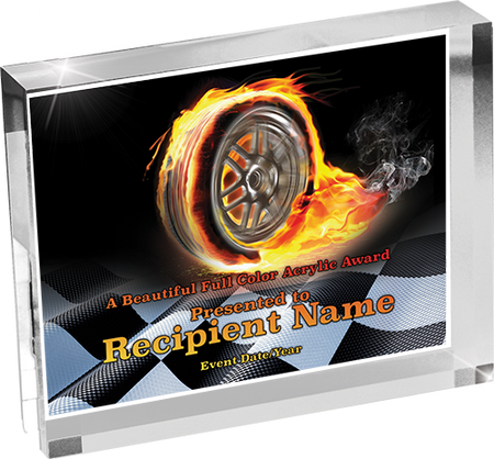 Auto/ Racing Horizontal Vibrix Acrylic Award [A43BH-RC]