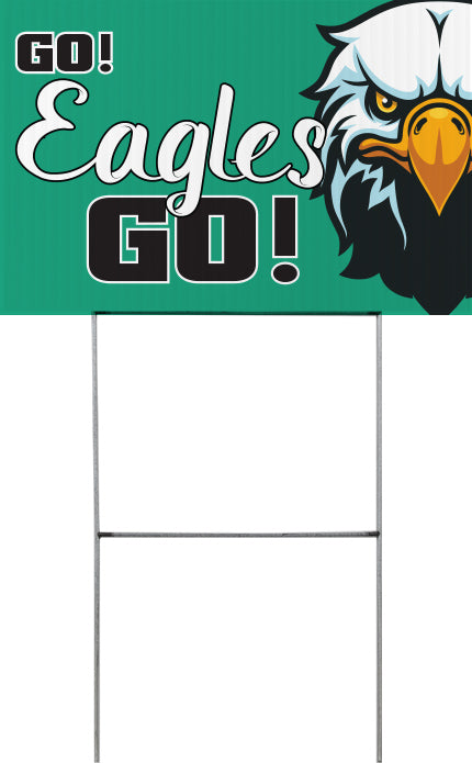Eagle Mascot Yard Sign - 18 x 12 inch [YS1812-MSCT-EG]