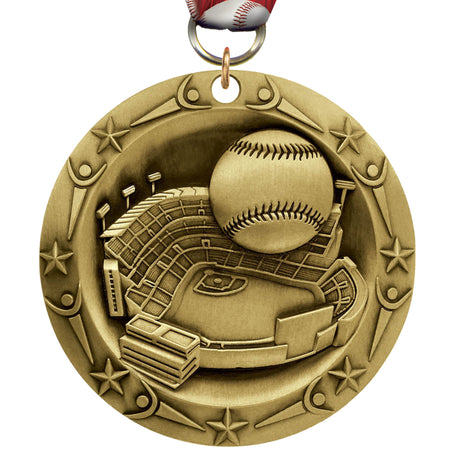 3" Baseball World Class Medal [MSWC3-BS]