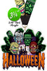 Halloween Monster Mash Colorix-M Acrylic Medal- 3.75 inch [MACR375-HLWN-MM-Q]