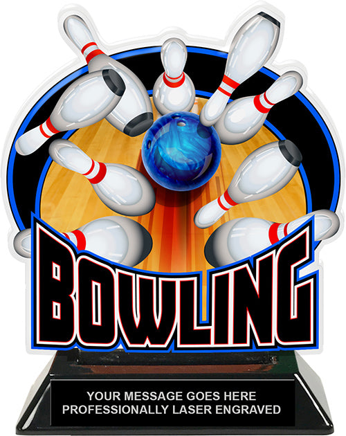 Bowling Colorix-T Acrylic Trophy - 6.25 inch [TACR6-BW-Q]