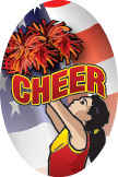 Cheerleading- USA Oval Insert [OV-2493]