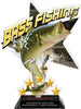 Bass Fishing Shattered Star Colorix Acrylic Trophy- 10 inch [TACR10-STR-BSFSH-Q]