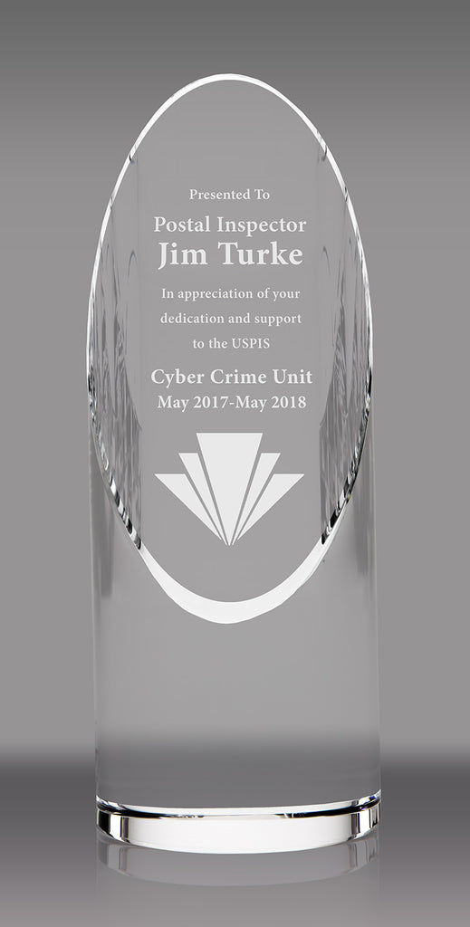Optical Crystal Cylinder Award - 7.5 inch [CFCCO-7-X]