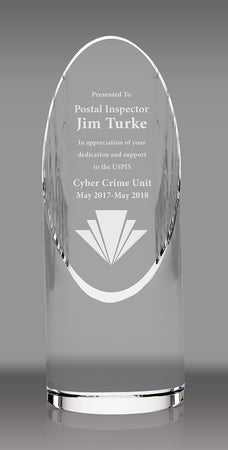 Optical Crystal Cylinder Award - 7.5 inch [CFCCO-7-X]