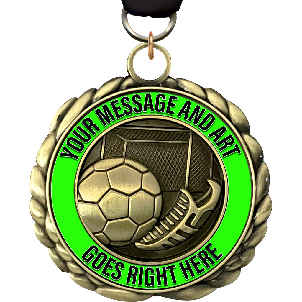 2.5" Custom Soccer Wraparoundz Insert Medal [MXWZ2-SC]