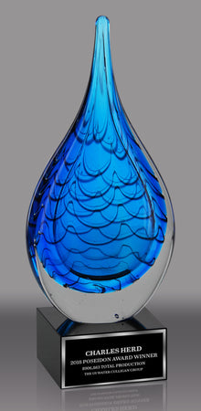 Raindrop Art Glass Award [AGM40]