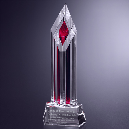 Halifax Ruby Crystal Award - 13 inch [CD7269-13]