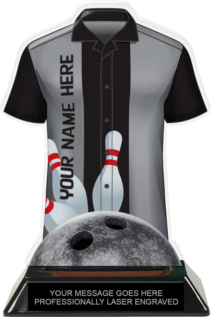 Bowling Shirt Colorix-T Acrylic Trophy- Gray [TACR7-JSY-BW-GRY-Q]