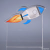 Blue Flaming Rocket Acrylic Award [ATRKTFL-BLU]