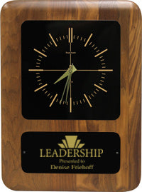 American Wood Clock with Black Plate [TDC302]