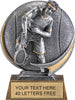 Tennis Round 3D Sport Resin Trophy - Male -5