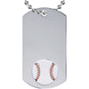 Baseball Etched & Paint Filled Dog Tag [DTS-BS]