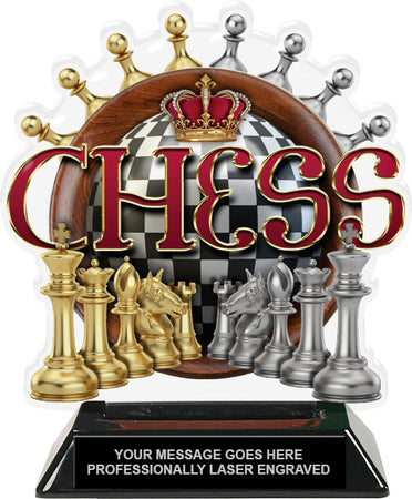 Chess Colorix-T Acrylic Trophy - 6.25 inch [TACR6-CS-Q]