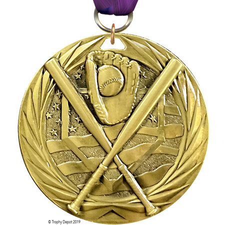 Softball 2.75 inch Blade 3D Diecast Medal [MBD2-SB]