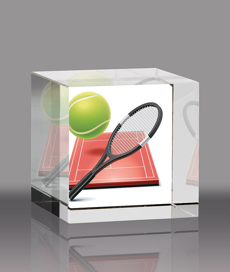 Custom Crystal Straight Cube Paperweight Award - 2 inch [CCUB-SM-FC-X]