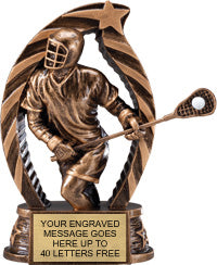 Lacrosse Male Star Flame Resin Trophy [RSF5-LCM]