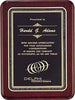 Black Stained Piano Finish Plaque with Florentine Border - 8