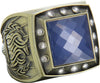Championship Ring with Blue Center Stone- Gold [RGSJ-G-12ST-BLU]