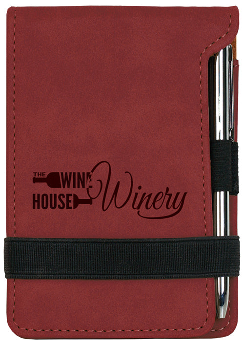 Rose Leatherette Notepad with Pen [NTPDJ-394]