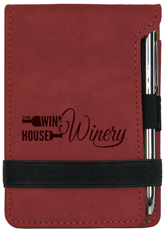 Rose Leatherette Notepad with Pen [NTPDJ-394]