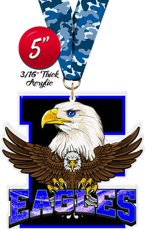Eagles Mascot Colorix-M Acrylic Medal [MACR5-MSCT-EG-Q]