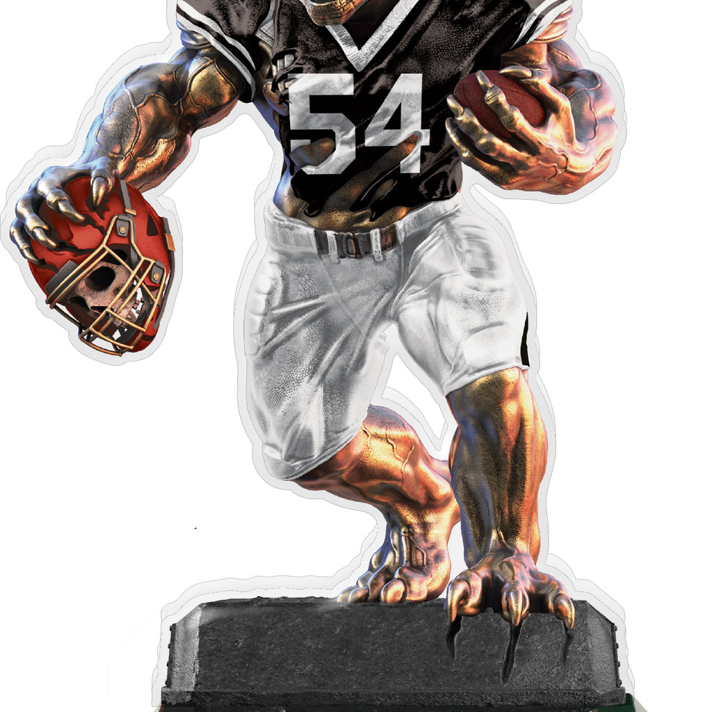 Beast Football Choose Your Number Acrylic Trophies - Black