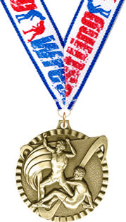 2" Wrestling Gold Victory Medal [MVY2-WS]
