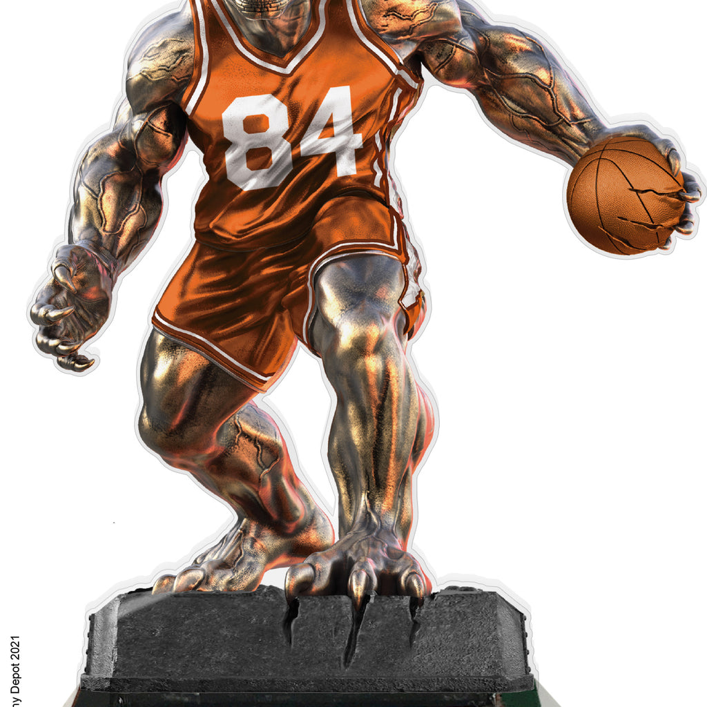 Beast Basketball Choose Your Number Acrylic Trophies - Orange