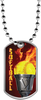 Softball Flaming Torch Dog Tags [DTFLM-SB-111]
