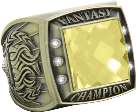 Fantasy Championship Ring with Yellow Center Stone- Gold [RGSJ-G-FANCH-YLW]
