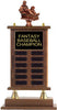 Fantasy Baseball Walnut Finish Perpetual Trophy [TPP22-BS]