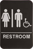ADA 6 x 9 Black/White Unisex Accessible Restroom Sign [AJDA-103]