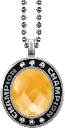 Yellow Gem Silver Champion Charm [CSOV-CHMP-STN-YLW-S]