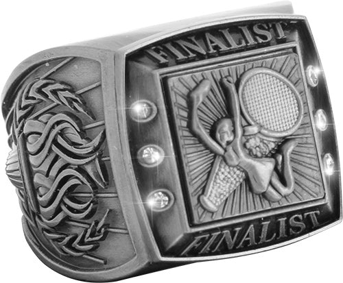 Finalist Championship Ring with Activity Insert- Cheer Silver [RGSJ-S-FIN-CH]