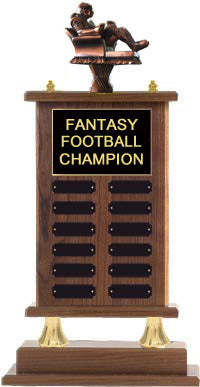 Bronze Finish Fantasy Football Walnut Finish Perpetual Trophy [TPP22-FFB-B]