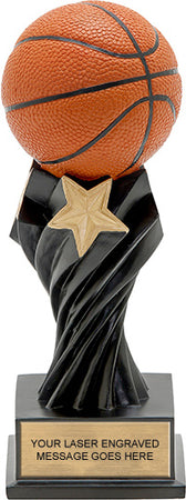 Basketball Twister Resin Trophy [RPTWST7-BK]