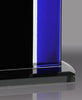 Clear Glass with Blue and Black Silk Screened Upright [GT265-725]