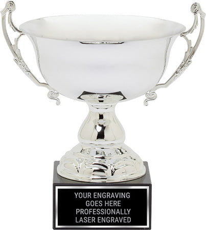 Metal Bowl with handles on Genuine Marble Base [CMM-60C-11]